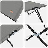  Sklopivi kamperski krevet Siva 206 x 76 x 74 cm Oxford i čelik | shoptok.hr