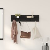 vidaXL Nadwyčajna obešalnik za plašče Črni hrast 80 x 10.5 x 18 cm | Shoptok.si
