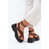 Boto Women's Platform And Wedge Sandals In Leopard Print Brown Tenzorus | shoptok.hr