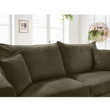 Bobochic Paris Zelena/rjava raztegljiva sedežna garnitura iz rebrastega žameta 225 cm Augustin – | Shoptok.si