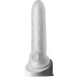 PerfectFIT Fat Boy Micro Ribbed - ovitek za penis (17 cm) - mlečno bela | Shoptok.si