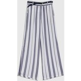 Marisse White Striped Viscose Trousers | shoptok.hr