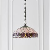 Endon 64176 - Luster na lancu Tiffany HUTCHINSON 1xE27/60W/230V prečnik 40 cm | Eponuda.com
