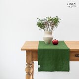 Linen Tales Lanen namizni tekač 40x200 cm True Green – Cene