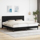  Krevetna konstrukcija s uzglavljem Crna 180 x 200 cm Baršun | shoptok.hr