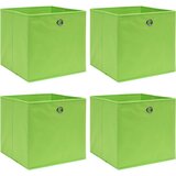 vidaXL škatle za shranjevanje 4 kosi zelene 32x32x32 cm blago | Shoptok.si