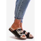 Boto Women's Slippers With Buckles And Fur Black Ezilena | shoptok.hr