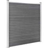  Set WPC ograda 2 kvadratne + 1 kosa 446 x 186 cm sivi | Eponuda.ba