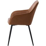 Unique Furniture Smeđe blagovaonske stolice u setu s naslonima za ruke 2 kom od umjetne kože Nolan Stripe – | shoptok.hr