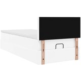  Otomanski okvir kreveta s madracem bijela 90x190cm umjetna koža | shoptok.hr