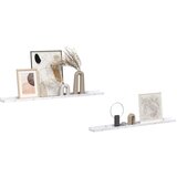  Polica na zidu s policom 2 pcs Bijeli mramor 100 x 9 x 3 cm | shoptok.hr