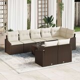  vrtni kavč set 9 Bež, Rjava Poli ratan, Poliester zunanji kavč, (22092830) | Shoptok.si