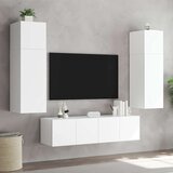  Zidni TV ormarići s LED svjetlima 2 kom bijeli 80x35x31 cm | Eponuda.ba