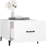  Klubske mizice s kovinskimi nogami 2 kosa bele 50x50x40 cm, (20712818) | Shoptok.si