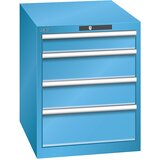 LISTA Predalnik s 4 predali, ŠxGxV 564 x 724 x 700 mm, svetlo moder | Shoptok.si