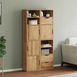 vidaXL Stranska omarica 4 kosi "ODDA" 40x24x79 cm trdna borovina | Shoptok.si
