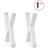  Noge za klub stolić 2 kom Bijele 38 x (42-43,3) cm Čelik | shoptok.hr