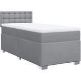  Okvir kreveta s oprugama i madrac svjetlosivi 90x200cm tkanina | shoptok.hr