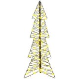 vidaXL Božično drevo med 100 LED Toplo bela 120 cm Ratan | Shoptok.si
