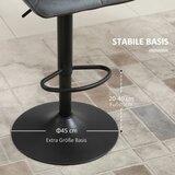  Set od 2 barske stolice tapecirane metalni okvir naslon baršunasti izgled podesiva visina 360° | shoptok.hr