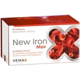 New Iron Max za stvaranje crvenih krvnih zrnaca i hemoglobina, 60 kapsula