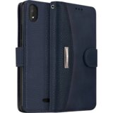 NIKCORP Preklopni etui za Wiko Y61, usnjena zaščitna torbica s funkcijo denarnice in prostori za kartice, mornarsko modra barva, (5000139262) Cene