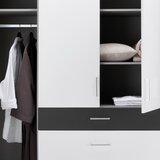 Mömax omara s klasičnimi vrati click bela, barva grafita | Shoptok.si