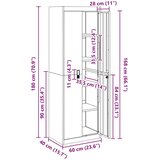 Ormarić Omarica za shranjevanje 2 pcs Črna 60 x 40 x 180 cm Jeklo, (5000152684) | Shoptok.si