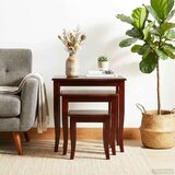  Nesting bočni stolovi 3 pcs Smeđa Čvrsto mahagonijsko drvo | shoptok.hr