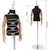  Podesivi Maneken 120-157 cm s Postoljem Uniseks PP Crna | shoptok.hr
