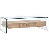 vidaXL Klubska mizica prozorna 98x45x31 cm kaljeno steklo Cene