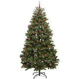 vidaXL Umjetno božićno drvce S LED lampica Zelena 270 cm PVC i metal | shoptok.hr