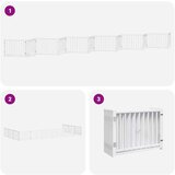 vidaXL Vrata za pse s vratašcima 12 panela sklopiva 960 cm drvo topole | shoptok.hr