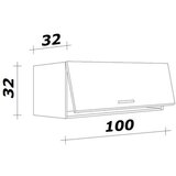 XXXL Kuhinjska Zgornja Omarica Shadow, Siva, Barva Hrasta | Shoptok.si