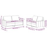 vidaXL 2-dijelni set sofa s jastucima boja vina od umjetne kože | shoptok.hr