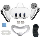 INF 7-delna silikonska zaščitna torbica, združljiva z Meta Quest 3 White, (21746119) | Shoptok.si