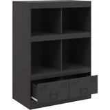  Visoka komoda crna 67 x 39 x 95 cm čelična | Shoptok.si