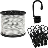  Bungee užadi s kukama 8 mm Crna i bijela PP i guma | shoptok.hr