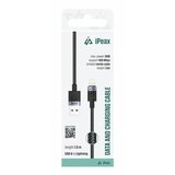 Swissten iPEAX KABEL TEXTILE USB-A/LIGHTNING 1,5M, 30W, USB 2.0 crni | shoptok.hr