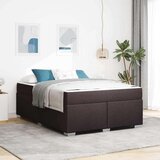  Konstrukcija postelje Temno rjava 140 x 200 cm blago | Shoptok.si