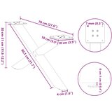  Noge za klub stolić u obliku slova X, 2 kom, crne, 70 x (30-31) cm, čelik | Shoptok.si