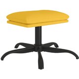 The Living Store Stolček za noge gorčično rumen 60x60x36 cm blago - Stolček Za Noge, (21419764) | Shoptok.si
