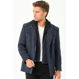 Dewberry K7532 MEN'S COAT-DIAGONAL NAVY BLUE