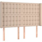  Uzglavlje s ušima boja cappuccina 147x16x118/128cm umjetna koža | shoptok.hr