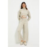 Trendyol Beige Sweater Pants Lacing Detail Knitwear Bottom-Top Set Cijene