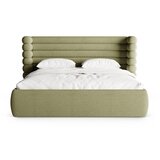 Micadoni Zelena oblazinjena zakonska postelja s prostorom za shranjevanje z letvenim dnom 160x200 cm Mount – | Shoptok.si