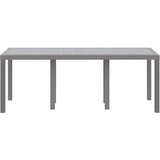 Vanjski Vrtna miza Svetlo siva 200x100x73 cm Poli ratan, (22008705) | Shoptok.si