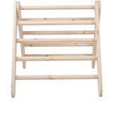 MeowBaby Svetlo modra/naravni borov les trikotnik 61x60x60 cm Montessori - | Shoptok.si