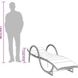  Ležaljka za sunčanje s jastukom smeđa 60x199x42 cm poliratan | shoptok.hr