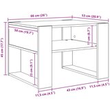  Kava Stol s pohranom Bijelo 66 x 53 x 45 cm Konstruirano drvo | shoptok.hr